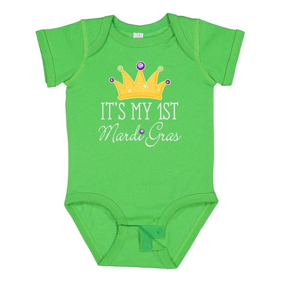 Inktastic My 1st Mardi Gras Crown Girls Baby Bodysuit