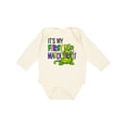 thumbnail image 1 of Inktastic My 1st Mardi Gras Cute Alligator with Beads Boys or Girls Long Sleeve Baby Bodysuit, 1 of 5