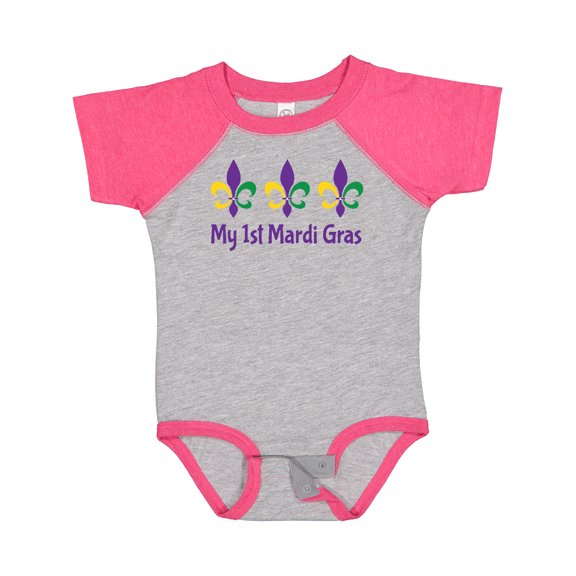 Inktastic My 1st Mardi Gras Fleur De Lis Boys or Girls Baby Bodysuit
