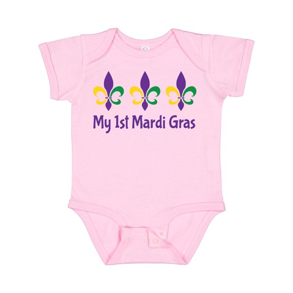 Inktastic My 1st Mardi Gras Fleur De Lis Boys or Girls Baby Bodysuit