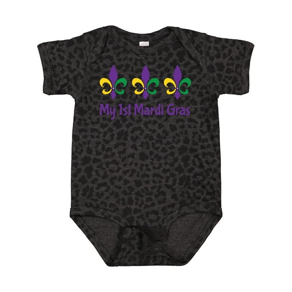 Inktastic My 1st Mardi Gras Fleur De Lis Boys or Girls Baby Bodysuit