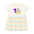 thumbnail image 1 of Inktastic My 1st Mardi Gras with Dots Girls Baby Dress, 1 of 5