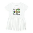 thumbnail image 1 of Inktastic My 1st Mardi Gras with Mask Girls Baby Dress, 1 of 5