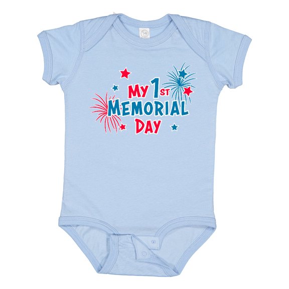 Inktastic My 1st Memorial Day Boys or Girls Baby Bodysuit