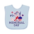 thumbnail image 1 of Inktastic My 1st Memorial Day with Cupcake and Stars Boys or Girls Baby Bib, 1 of 4