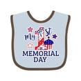 thumbnail image 1 of Inktastic My 1st Memorial Day with Cupcake and Stars Boys or Girls Baby Bib, 1 of 4