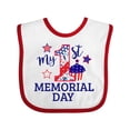 thumbnail image 1 of Inktastic My 1st Memorial Day with Cupcake and Stars Boys or Girls Baby Bib, 1 of 4