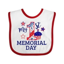 Inktastic My 1st Memorial Day with Cupcake and Stars Boys or Girls Baby Bib