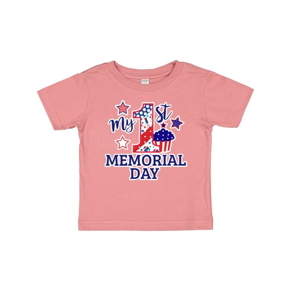 Inktastic My 1st Memorial Day with Cupcake and Stars Boys or Girls Baby T-Shirt