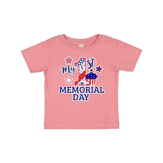 Inktastic My 1st Memorial Day with Cupcake and Stars Boys or Girls Baby T-Shirt