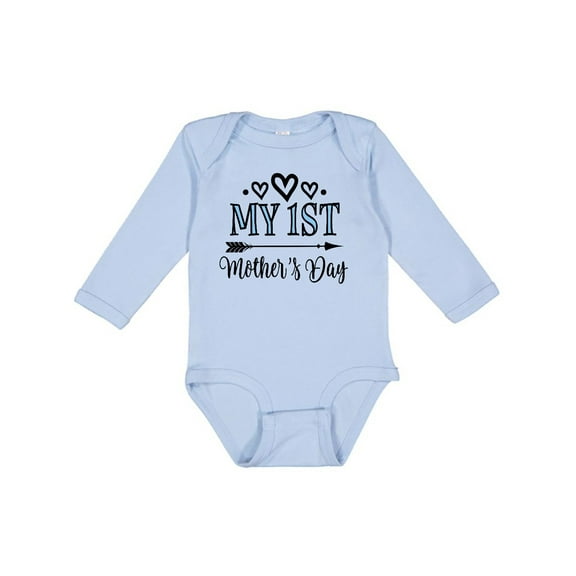Inktastic My 1st Mothers Day Girls Long Sleeve Baby Bodysuit