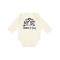 thumbnail image 1 of Inktastic My 1st Mothers Day Girls Long Sleeve Baby Bodysuit, 1 of 5