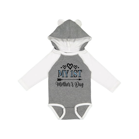 Inktastic My 1st Mothers Day Girls Long Sleeve Baby Bodysuit