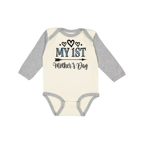Inktastic My 1st Mothers Day Girls Long Sleeve Baby Bodysuit