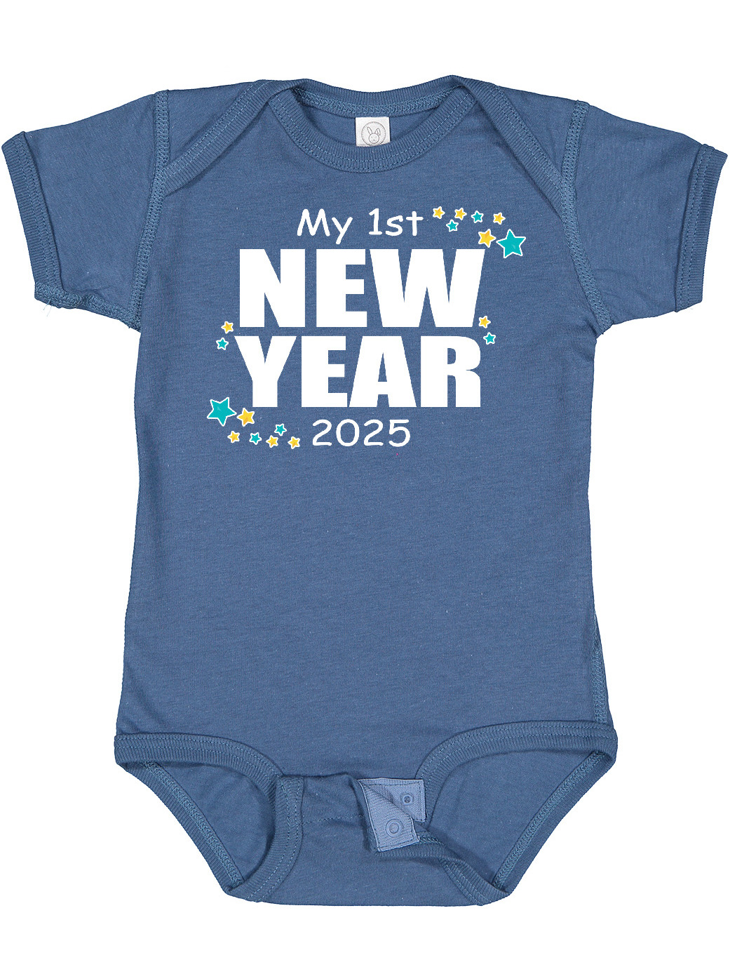My First New Year's Resolutions Baby Bib - Soft Cotton, Hook & Loop Closure, Eco-Friendly Print - View #3