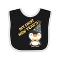 thumbnail image 1 of Inktastic My 1st New Years with Cute Penguin in Blue Hat Boys or Girls Baby Bib, 1 of 4