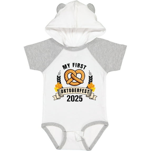 Inktastic My 1st Oktoberfest 2025 with Pretzel and Banner Boys or Girls Baby Bodysuit