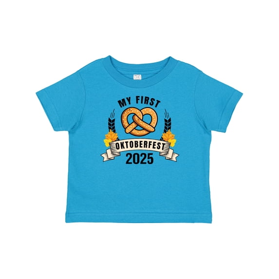 Inktastic My 1st Oktoberfest 2025 with Pretzel and Banner Boys or Girls Baby T-Shirt