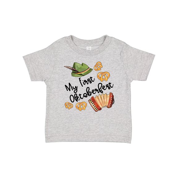 Inktastic My 1st Oktoberfest Green Hat Accordion and Pretzels Boys or Girls Baby T-Shirt