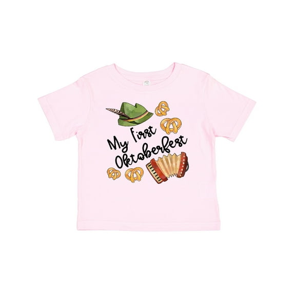 Inktastic My 1st Oktoberfest Green Hat Accordion and Pretzels Boys or Girls Baby T-Shirt
