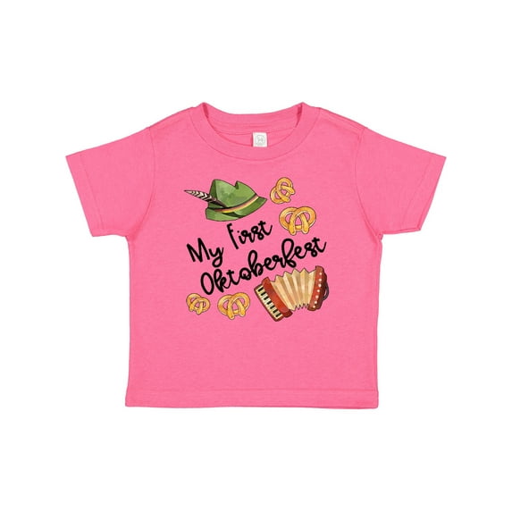 Inktastic My 1st Oktoberfest Green Hat Accordion and Pretzels Boys or Girls Baby T-Shirt