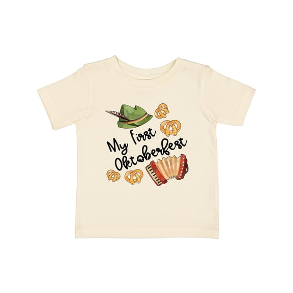 Inktastic My 1st Oktoberfest Green Hat Accordion and Pretzels Boys or Girls Baby T-Shirt