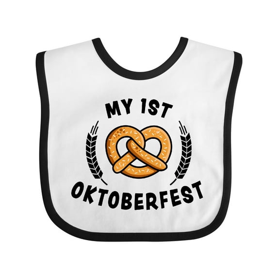 Inktastic My 1st Oktoberfest with Pretzel and Laurels Boys or Girls Baby Bib