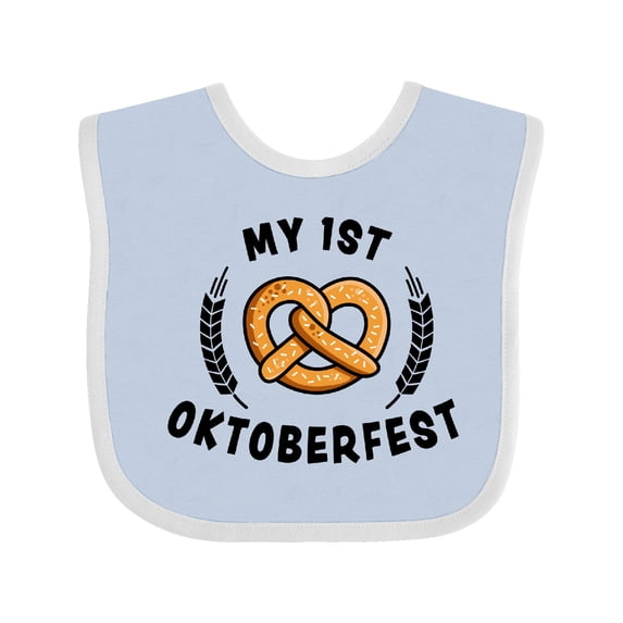 Inktastic My 1st Oktoberfest with Pretzel and Laurels Boys or Girls Baby Bib