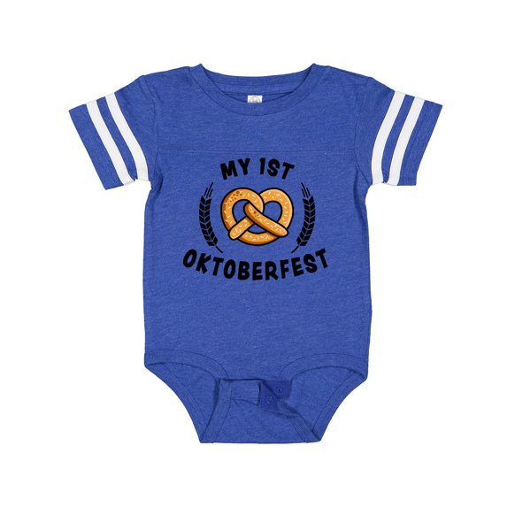 Inktastic My 1st Oktoberfest with Pretzel and Laurels Gift Baby Boy or Baby Girl Bodysuit
