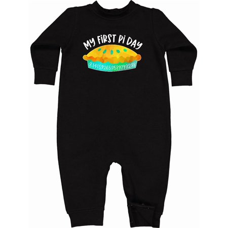 Inktastic My 1st Pi Day Blue Green Pie Pan Pun Baby Fleece Romper