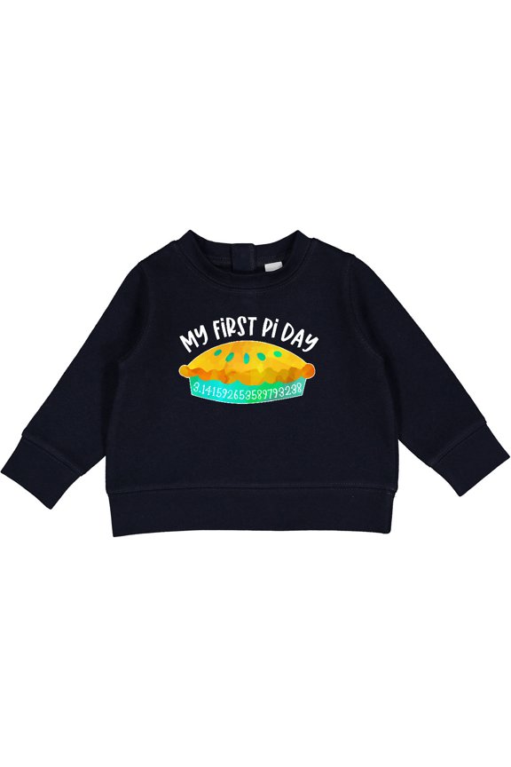 My 1st Pi Day Blue Green Pie Pan Pun Baby Sweatshirt