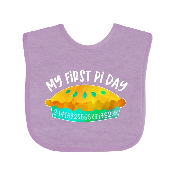 Inktastic My 1st Pi Day Blue Green Pie Pan Pun Boys or Girls Baby Bib
