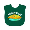 thumbnail image 1 of Inktastic My 1st Pi Day Blue Green Pie Pan Pun Boys or Girls Baby Bib, 1 of 4