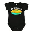 thumbnail image 1 of Inktastic My 1st Pi Day Blue Green Pie Pan Pun Boys or Girls Baby Bodysuit, 1 of 5
