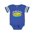 thumbnail image 1 of Inktastic My 1st Pi Day Blue Green Pie Pan Pun Boys or Girls Baby Bodysuit, 1 of 5