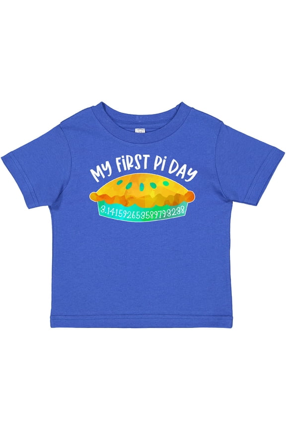 My 1st Pi Day Blue Green Pie Pan Pun Boys or Girls Baby T-Shirt