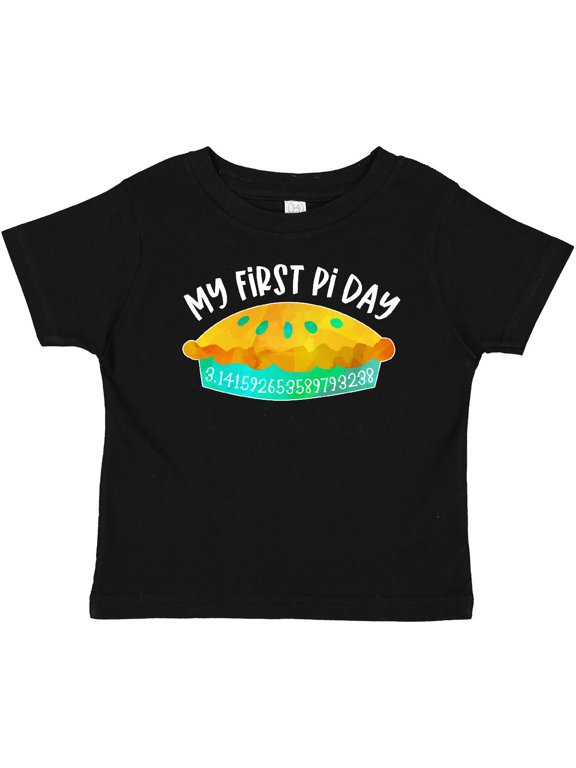 My 1st Pi Day Blue Green Pie Pan Pun Boys or Girls Baby T-Shirt