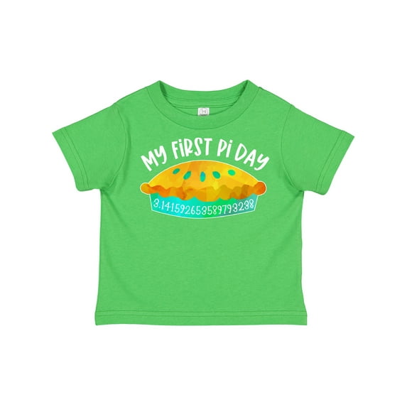 Inktastic My 1st Pi Day Blue Green Pie Pan Pun Boys or Girls Toddler T-Shirt