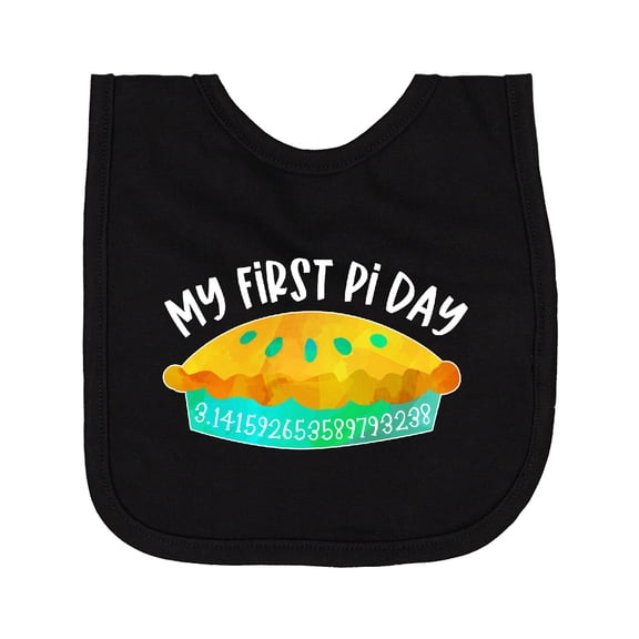 Inktastic My 1st Pi Day Blue Green Pie Pan Pun Newborn Bib