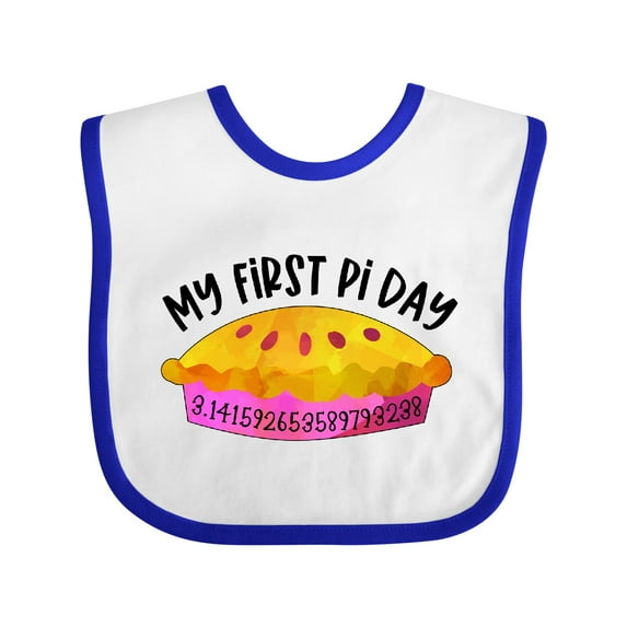 Inktastic My 1st Pi Day Pink Pie Pan Pun Boys or Girls Baby Bib