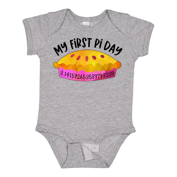 Inktastic My 1st Pi Day Pink Pie Pan Pun Boys or Girls Baby Bodysuit