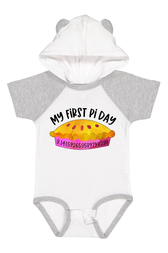 My 1st Pi Day Pink Pie Pan Pun Boys or Girls Baby Bodysuit