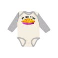 thumbnail image 1 of Inktastic My 1st Pi Day Pink Pie Pan Pun Boys or Girls Long Sleeve Baby Bodysuit, 1 of 5