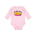 thumbnail image 1 of Inktastic My 1st Pi Day Pink Pie Pan Pun Boys or Girls Long Sleeve Baby Bodysuit, 1 of 5