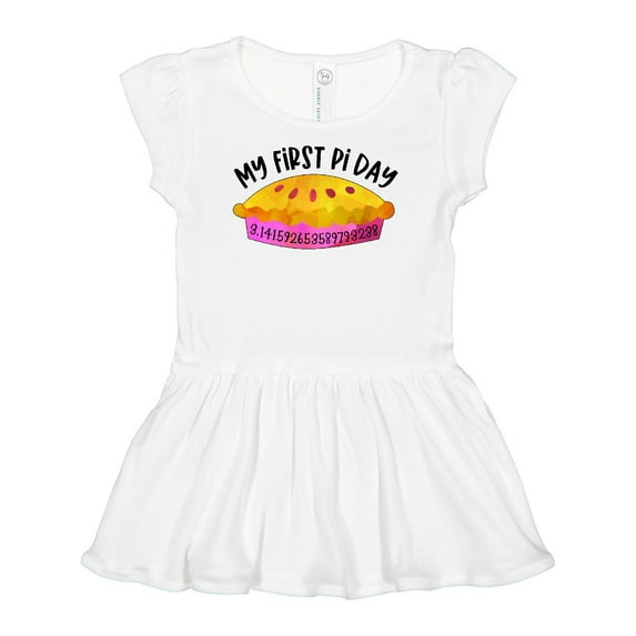 Inktastic My 1st Pi Day Pink Pie Pan Pun Girls Baby Dress