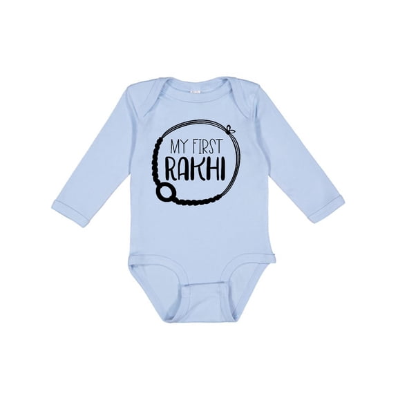 Inktastic My 1st Rakhi Bracelet, Raksha Bandhan Boys or Girls Long Sleeve Baby Bodysuit
