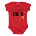 thumbnail image 1 of Inktastic My 1st Rakhi Bracelet, Raksha Bandhan Red and Gold Bracelet Boys or Girls Baby Bodysuit, 1 of 5