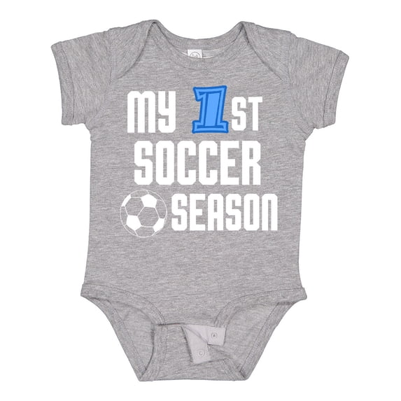 Inktastic My 1st Soccer Season Boys Baby Bodysuit