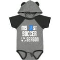 thumbnail image 1 of Inktastic My 1st Soccer Season Boys Baby Bodysuit, 1 of 5
