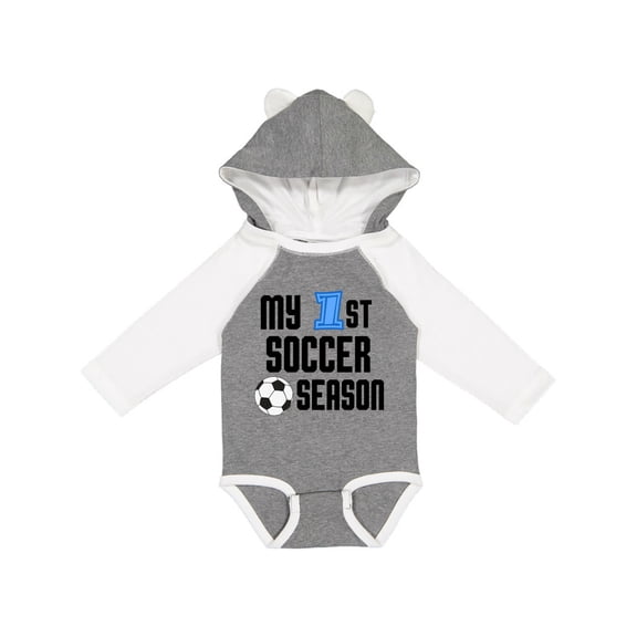 Inktastic My 1st Soccer Season Boys Long Sleeve Baby Bodysuit
